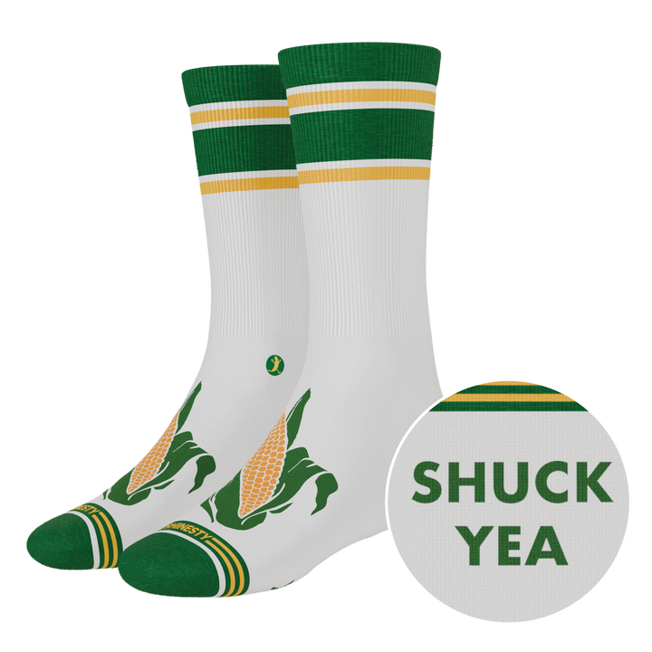 The Shuck Yea | Corn Heel Hammock™ Crew Socks