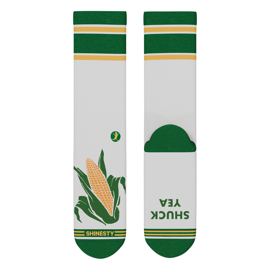 The Shuck Yea | Corn Heel Hammock™ Crew Socks