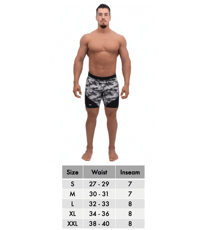Matador Meggings Pride Rainbow Tiger men's compression shorts – vibrant tiger print squat-proof hybrid shorts