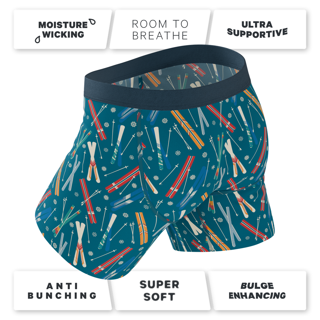 Shinesty "The Ski In Ski Out" Retro Ski Ball Hammock® Pouch Underwear