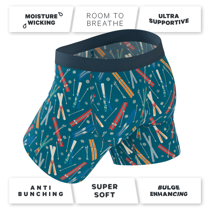 Shinesty "The Ski In Ski Out" Retro Ski Ball Hammock® Pouch Underwear