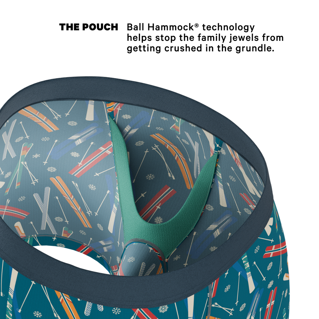 Shinesty "Ski In Ski Out" Retro Ski Ball Hammock® Pouch Underwear