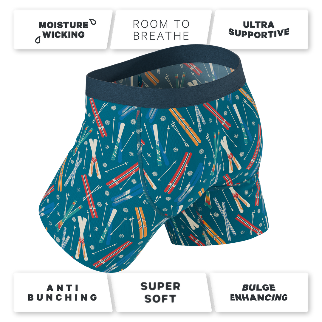 Shinesty "Ski In Ski Out" Retro Ski Ball Hammock® Pouch Underwear