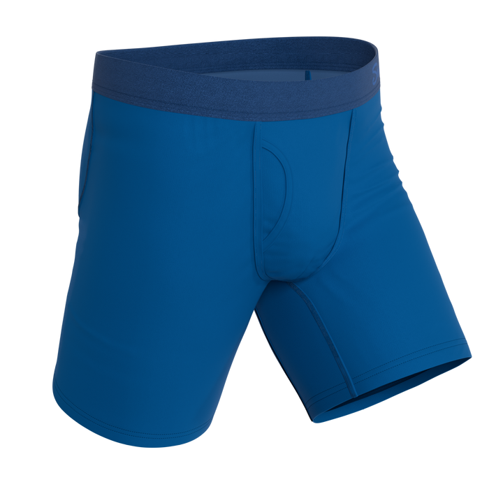 The Skydiver | Ocean Blue Long Leg Ball Hammock® Pouch Underwear With Fly