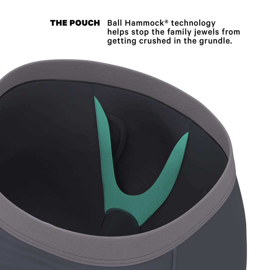 Shinesty "The Slate Expectations" Grey Tonal Long Leg Ball Hammock® Pouch Underwear