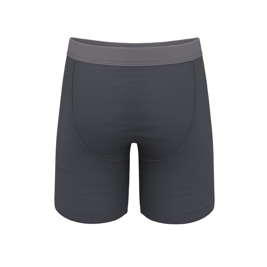 Shinesty "The Slate Expectations" Grey Tonal Long Leg Ball Hammock® Pouch Underwear