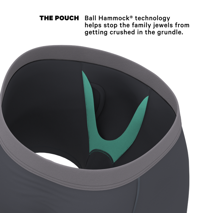 Shinesty "Slate Expectations" Grey Tonal Ball Hammock® Pouch Underwear with Fly