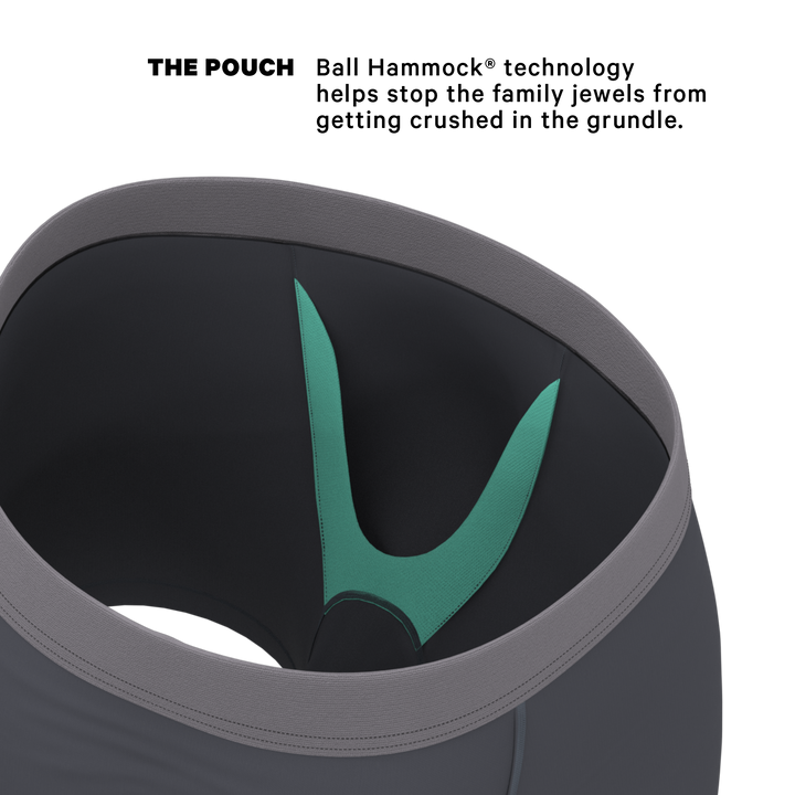 Slate Expectations: Grey Tonal Ball Hammock® Pouch Boxer Briefs