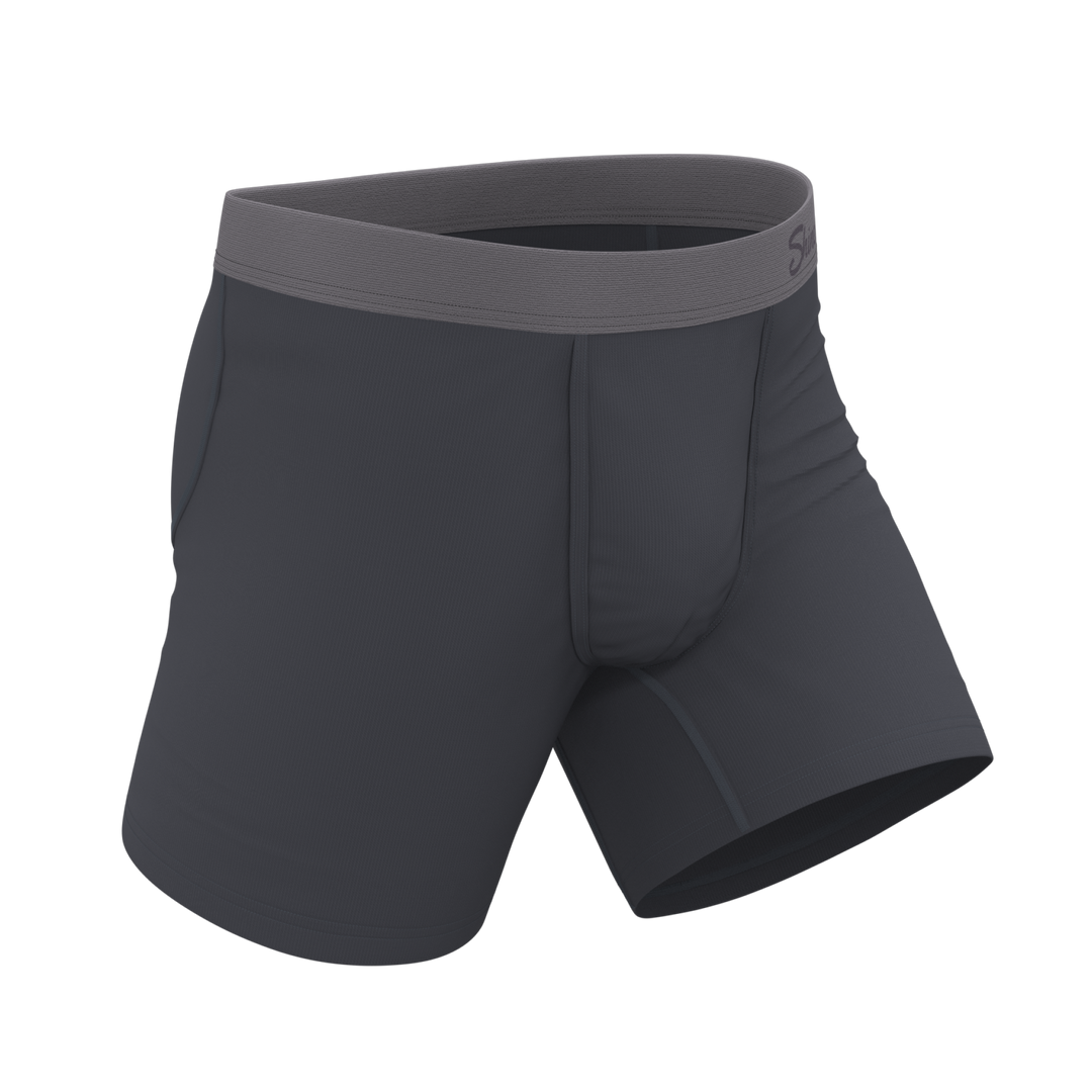 Slate Expectations: Grey Tonal Ball Hammock® Pouch Boxer Briefs
