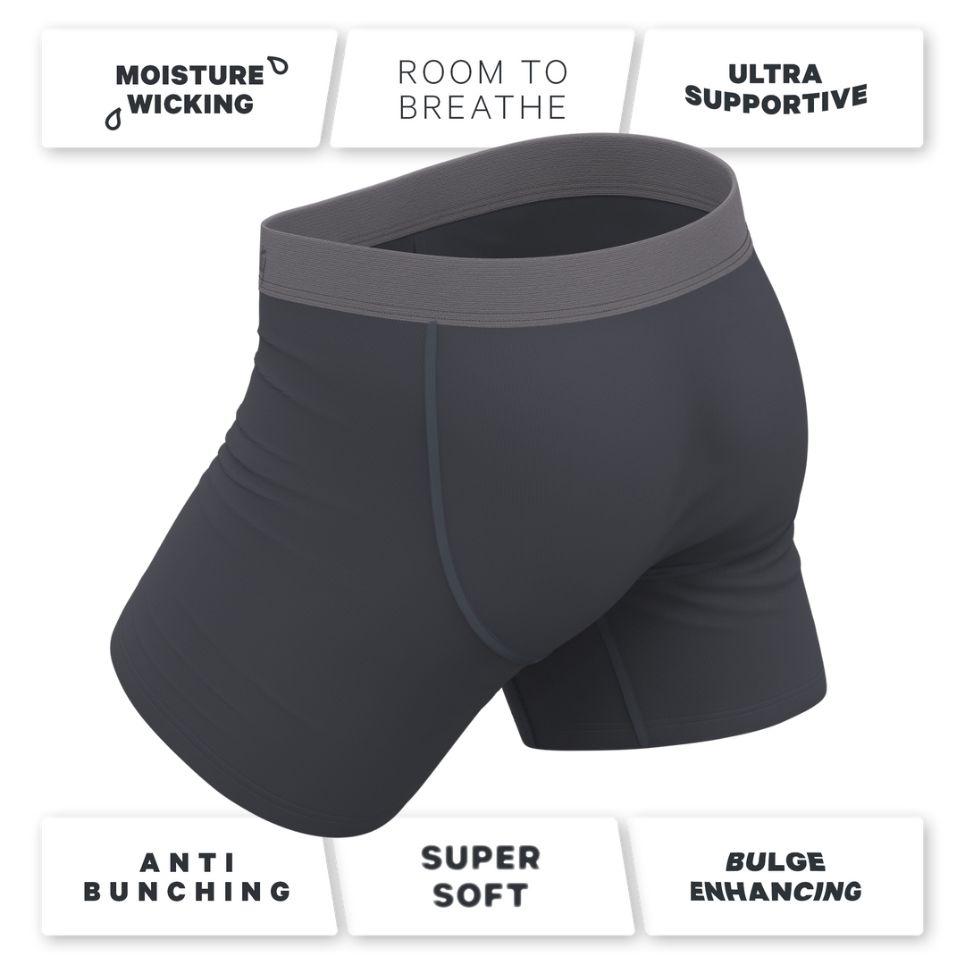 Slate Expectations: Grey Tonal Ball Hammock® Pouch Boxer Briefs