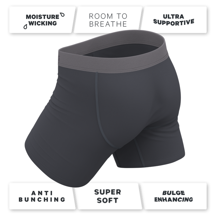 Slate Expectations: Grey Tonal Ball Hammock® Pouch Boxer Briefs