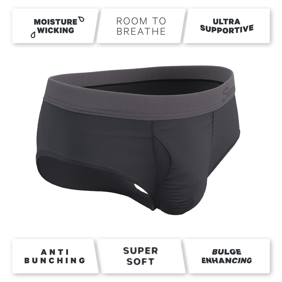 Shinesty "Slate Expectations" Grey Tonal Ball Hammock® Pouch Underwear Briefs