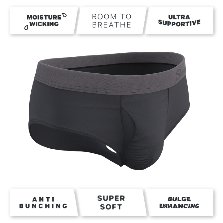 Shinesty "Slate Expectations" Grey Tonal Ball Hammock® Pouch Underwear Briefs