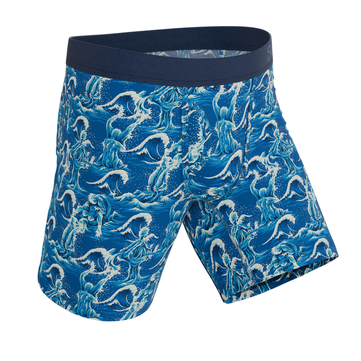 Shinesty The Slippery When Wet naughty wave Ball Hammock long leg underwear with fly – wave long leg boxer