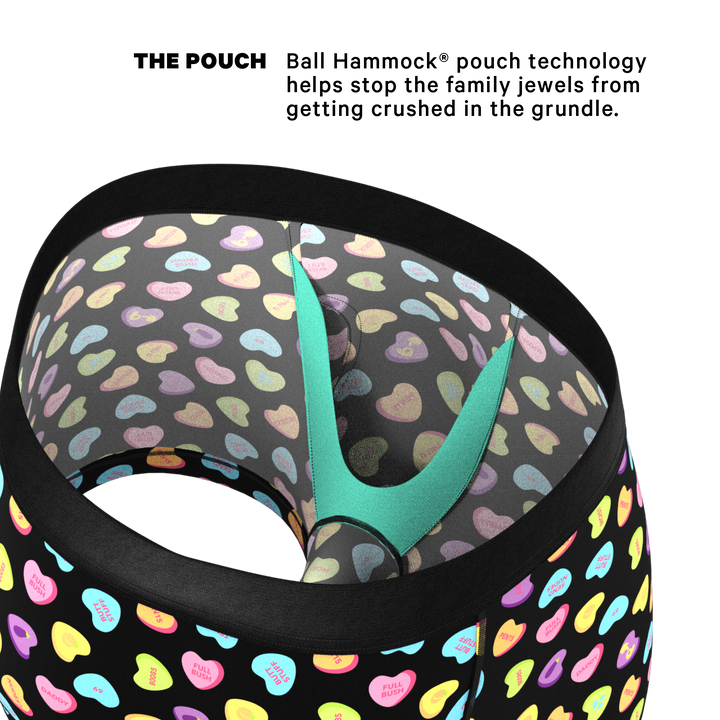 The Smooth Talker Candy Hearts Ball Hammock® Pouch Trunks Underwear