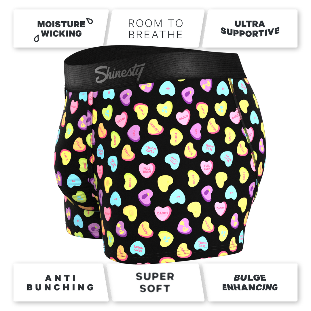 The Smooth Talker Candy Hearts Ball Hammock® Pouch Trunks Underwear