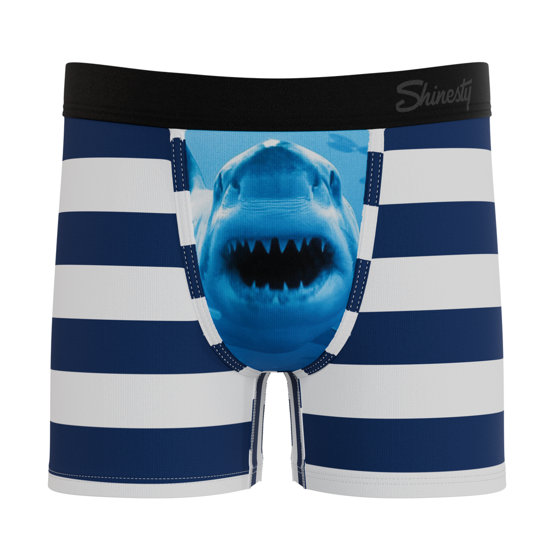Shinesty The Snack Attack shark boys boxer briefs – funny kids novelty underwear