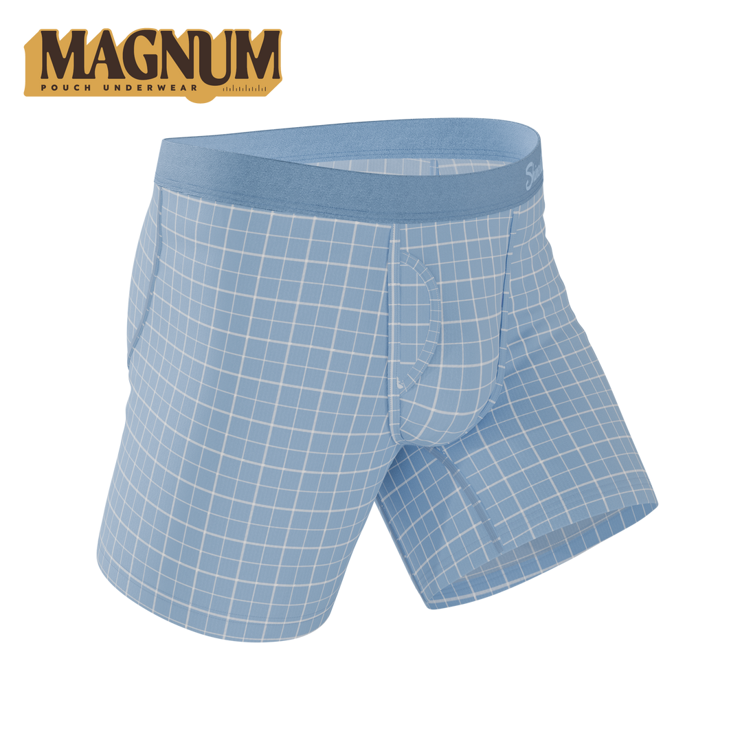 Shinesty Spick & Span Window Pane Plaid Ball Hammock® Magnum Big Pouch Underwear
