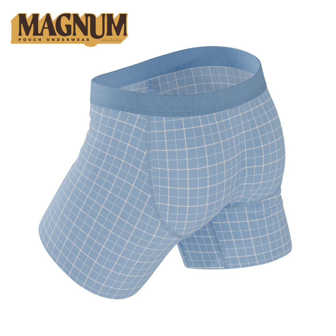 Shinesty Spick & Span Window Pane Plaid Ball Hammock® Magnum Big Pouch Underwear