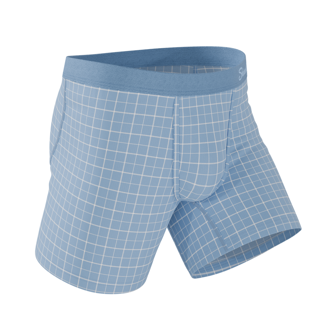 Shinesty Spick & Span Window Pane Plaid Ball Hammock® Pouch Underwear
