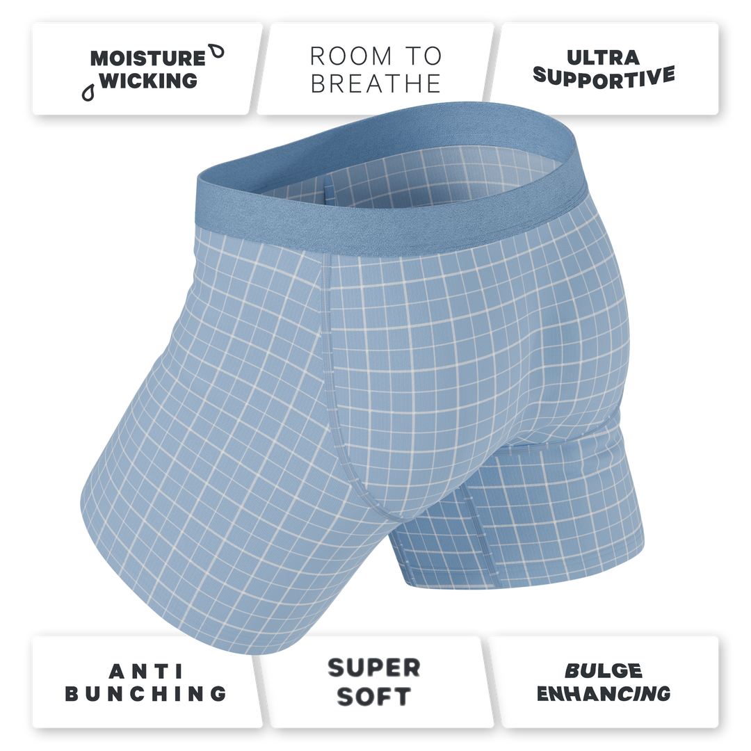 Shinesty Spick & Span Window Pane Plaid Ball Hammock® Pouch Underwear