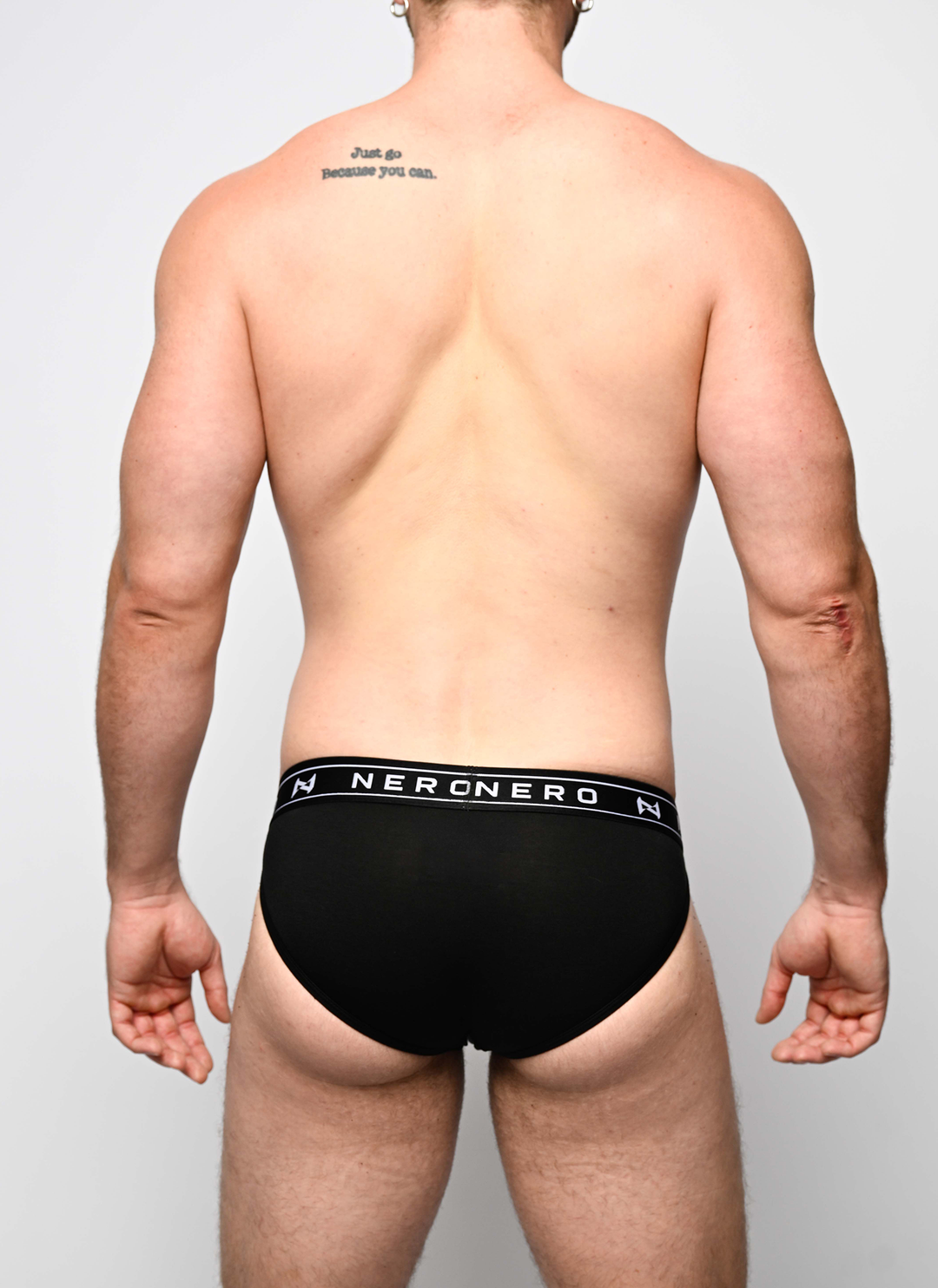 Nero New York Men's Sports Brief in black – bamboo cotton blend athletic brief