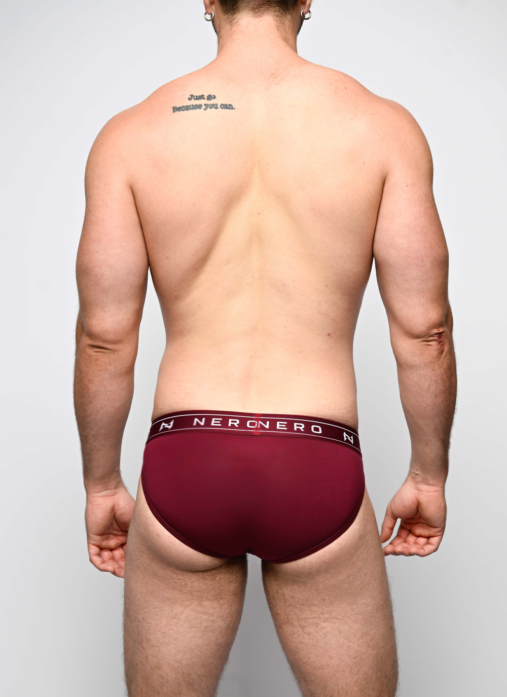 Nero New York Men's Sports Brief in cinnabar – bamboo cotton blend athletic brief