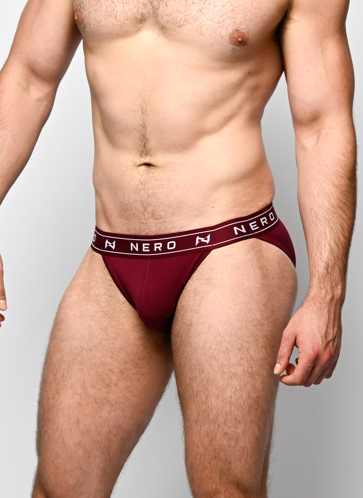 Nero New York Men's Sports Brief in cinnabar – bamboo cotton blend athletic brief