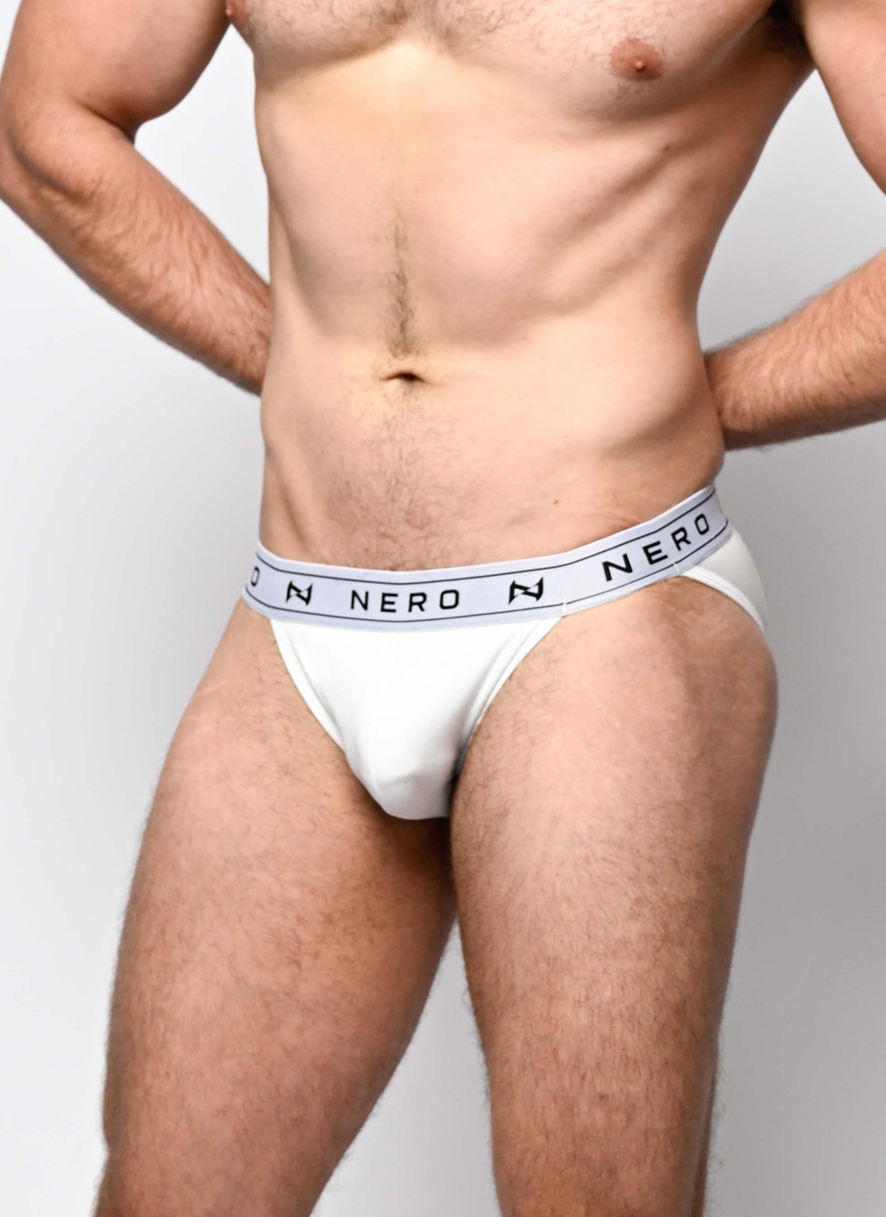 Nero New York Men's Sports Brief in white – bamboo cotton blend athletic brief