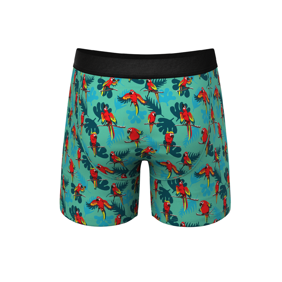 The Squawk Tease Tropical Parrot Underwear | Ball Hammock® Pouch Boxer Briefs