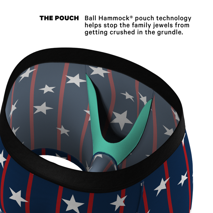 Stars & Stripes: USA Pinstripe Boxer Briefs with Ball Hammock® Pouch