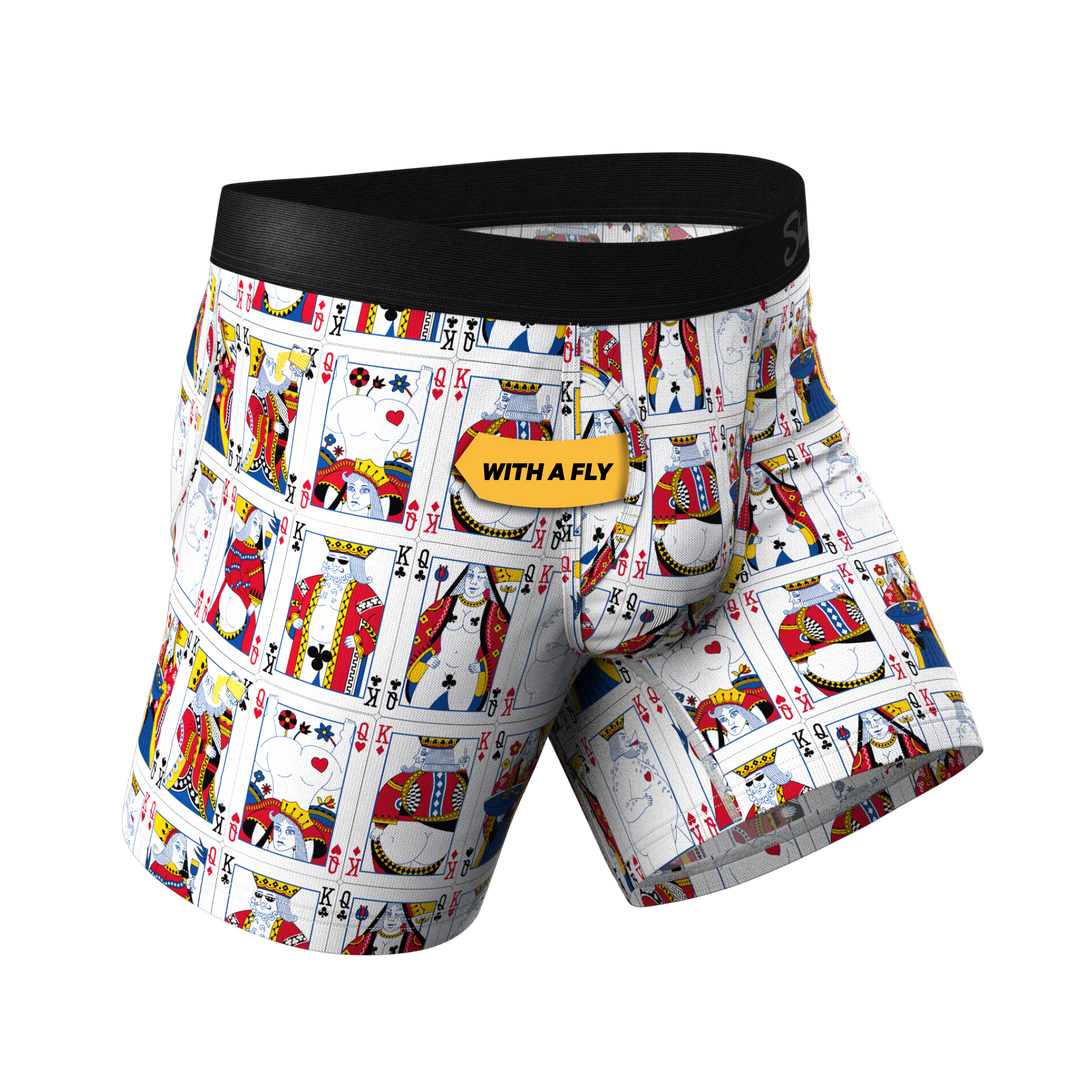The Strip Poker Playing Cards Ball Hammock® Pouch Underwear With Fly