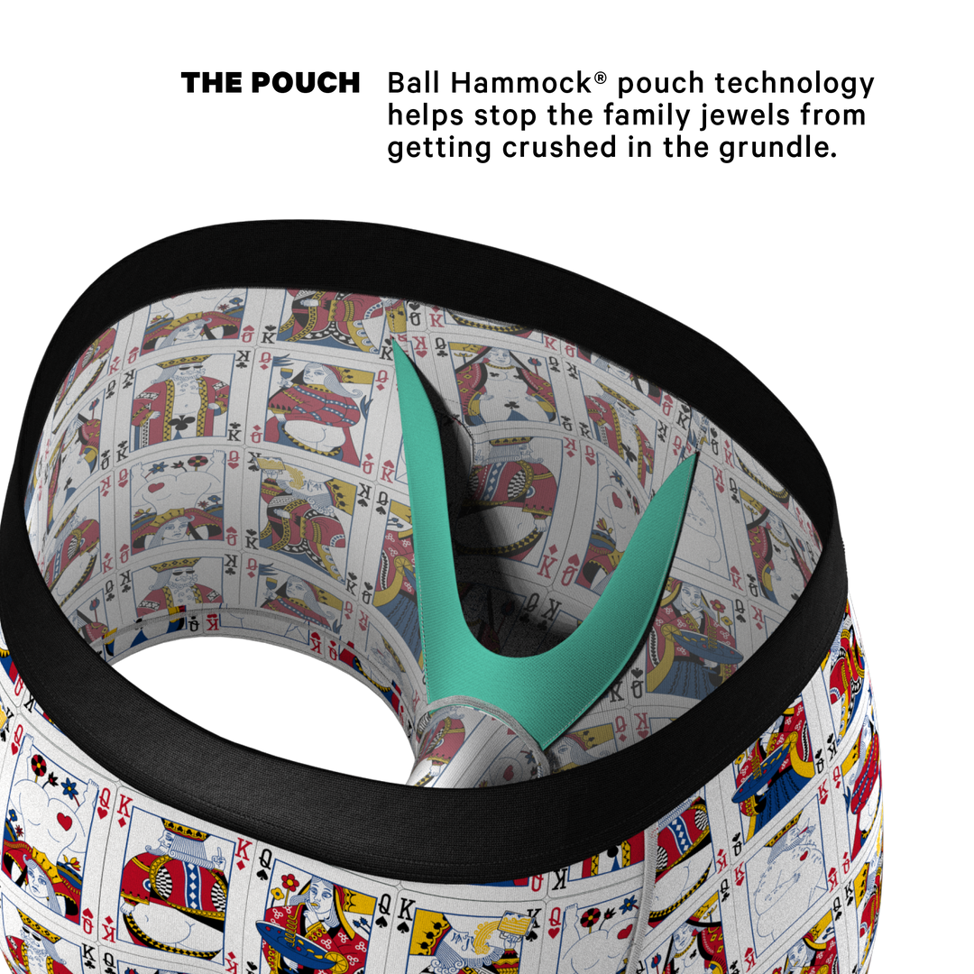 The Strip Poker: Playing Cards Trunks with Ball Hammock® Pouch Underwear