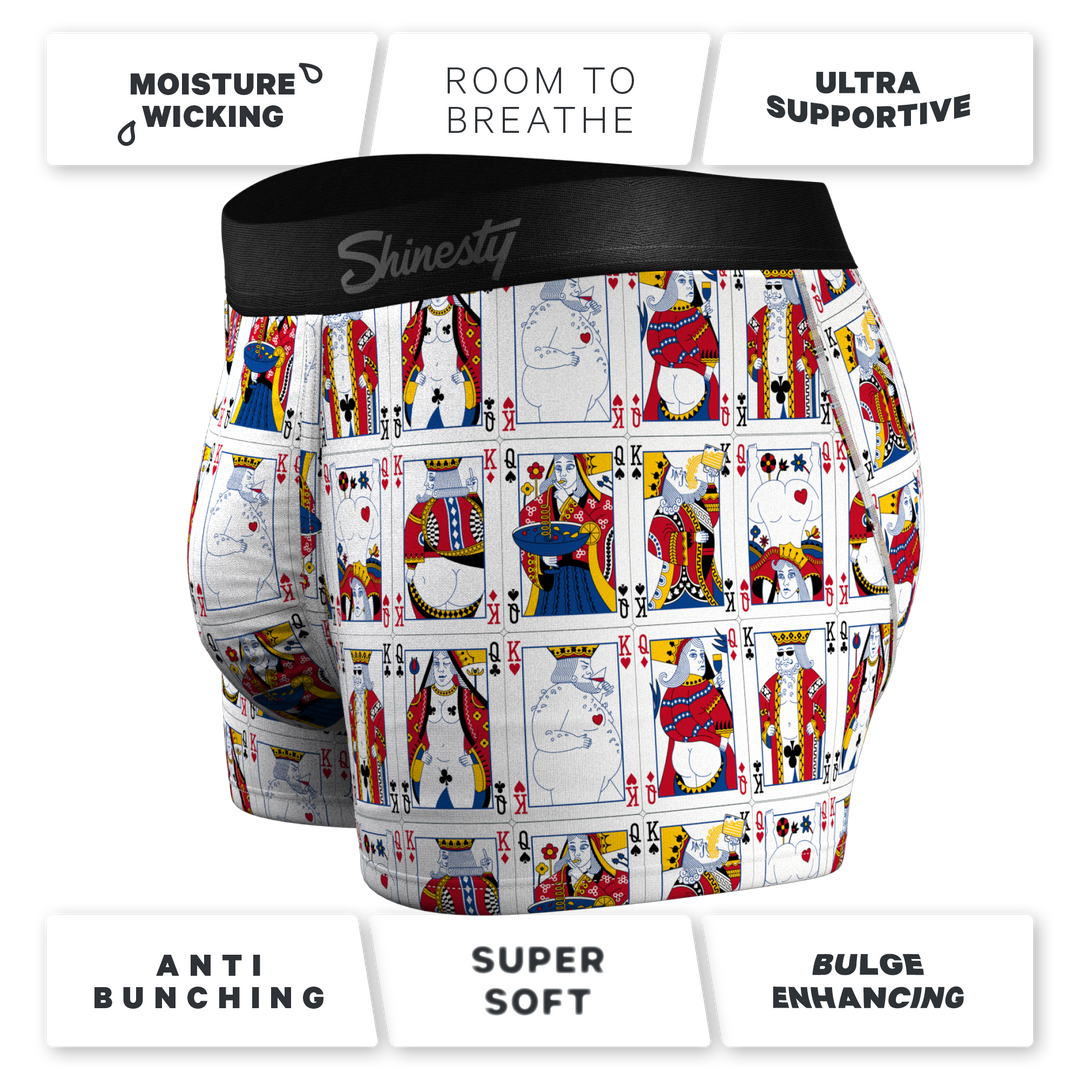 The Strip Poker: Playing Cards Trunks with Ball Hammock® Pouch Underwear
