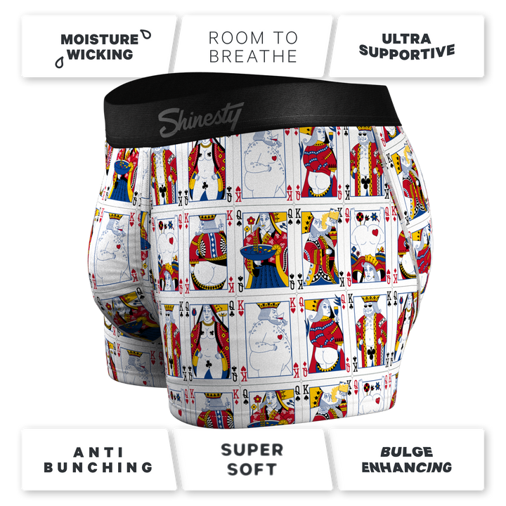 The Strip Poker: Playing Cards Trunks with Ball Hammock® Pouch Underwear
