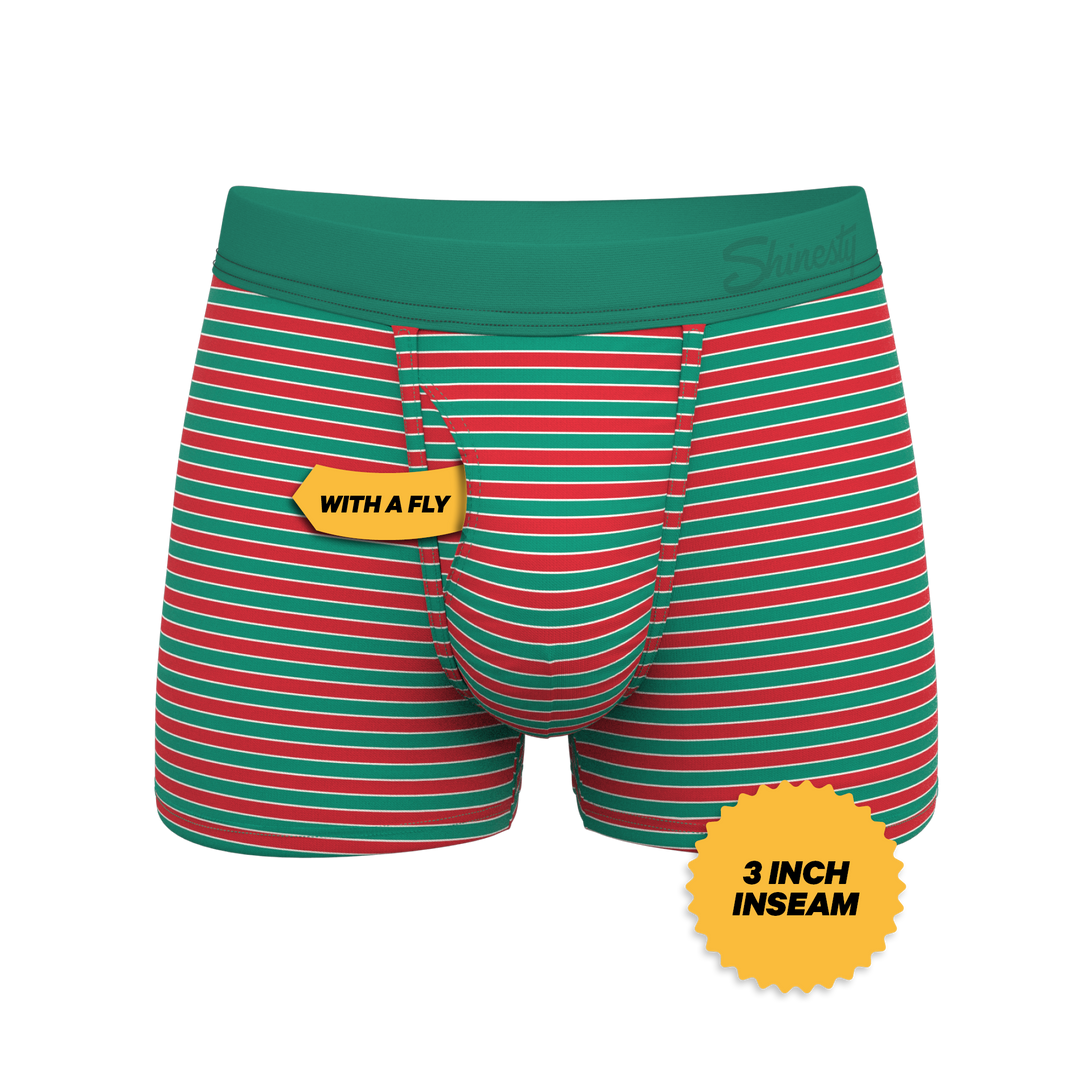 Shinesty "The Stripe Club" Christmas Striped Ball Hammock® Pouch Trunks Underwear