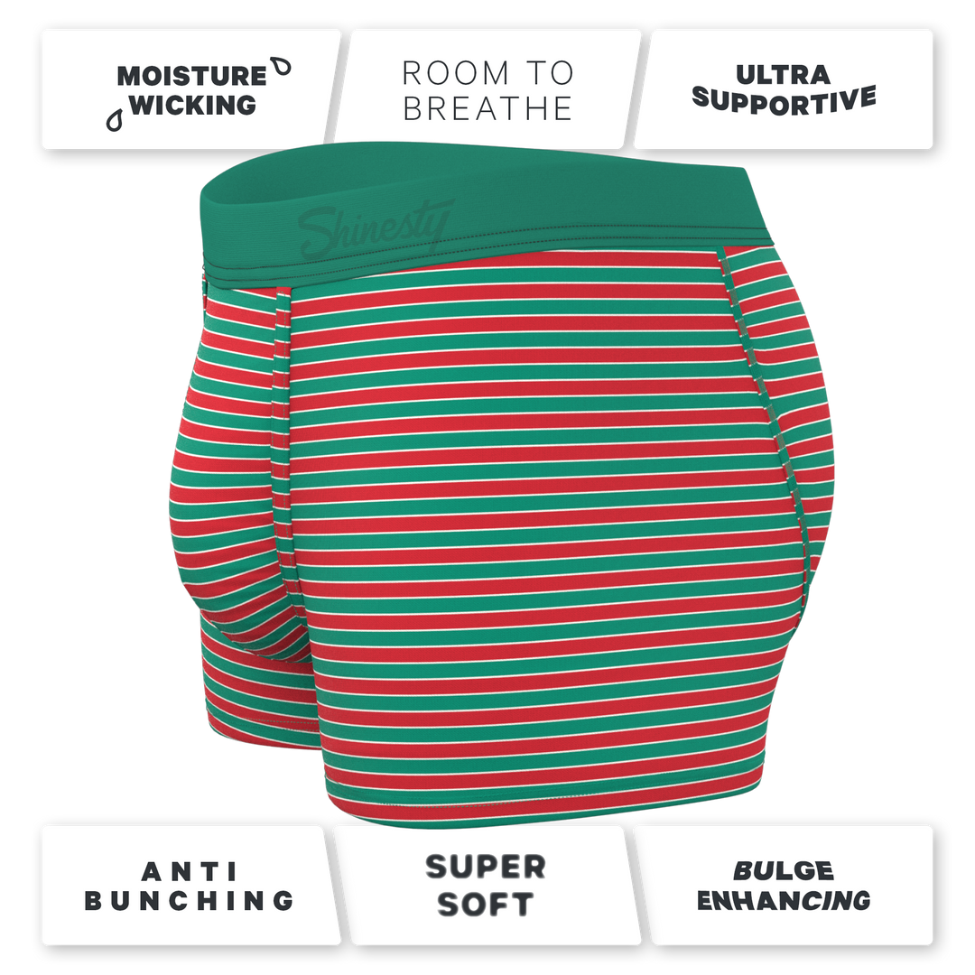Shinesty "The Stripe Club" Christmas Striped Ball Hammock® Pouch Trunks Underwear