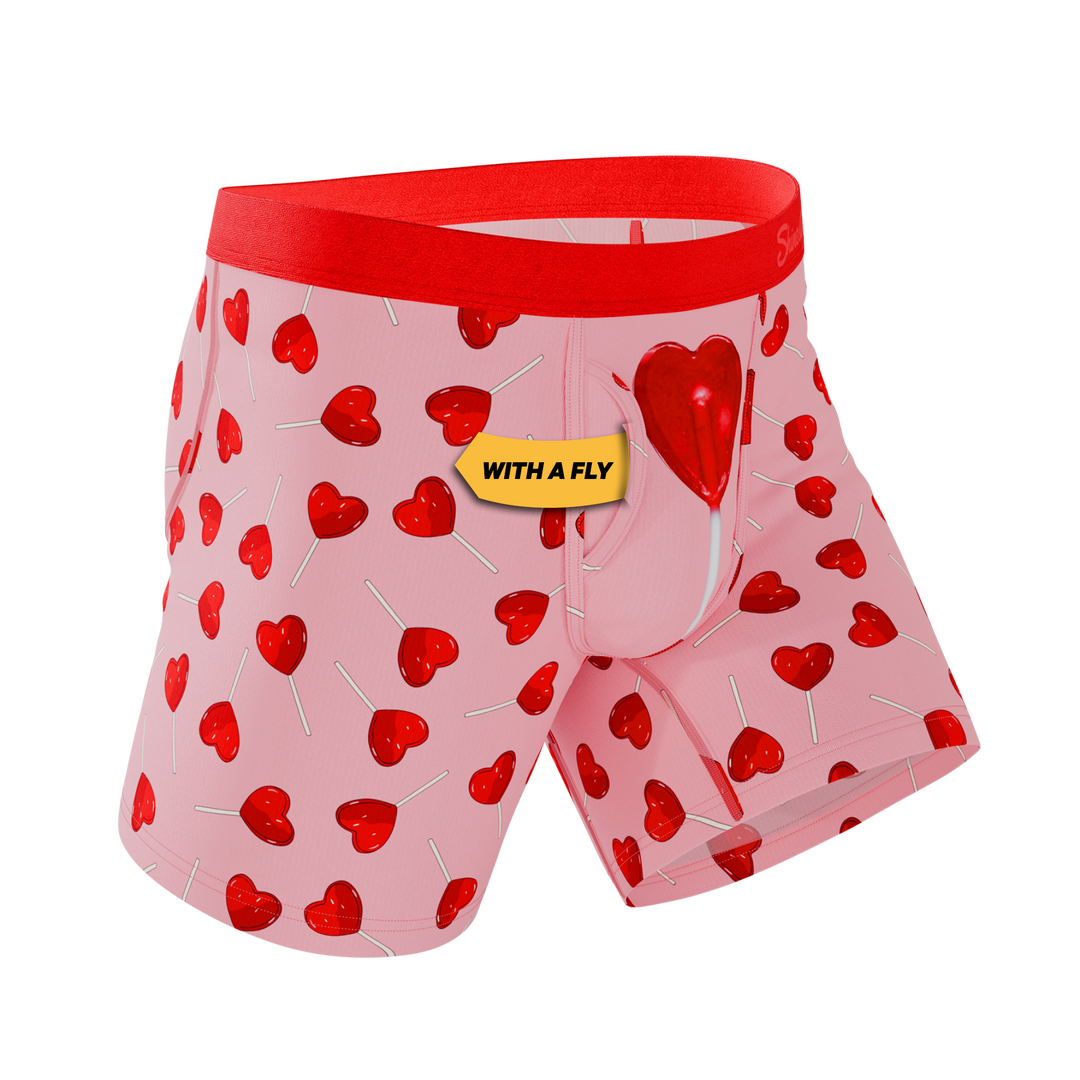 The Suckered In | Heart Lollipop Ball Hammock® Pouch Underwear With Fly