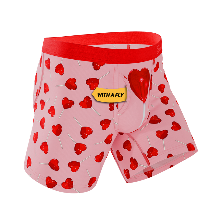 The Suckered In | Heart Lollipop Ball Hammock® Pouch Underwear With Fly