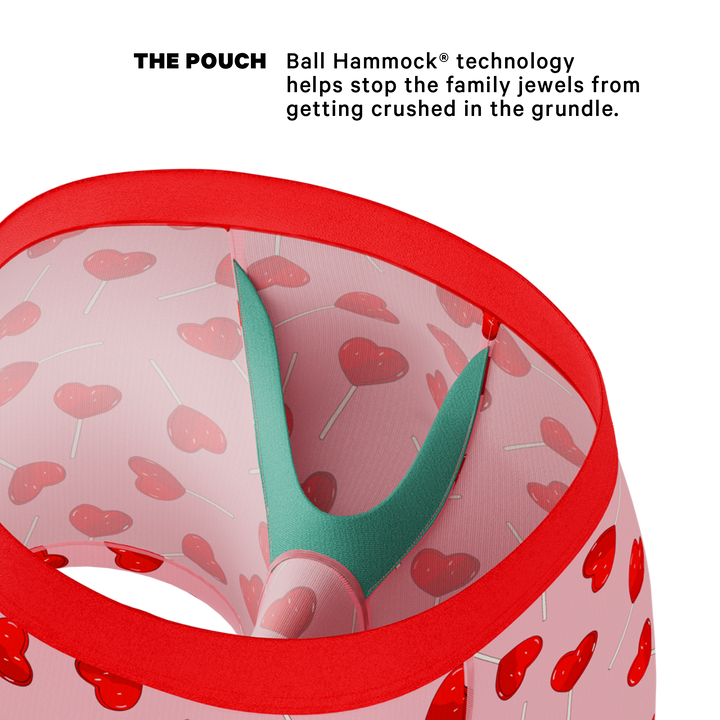 The Suckered In | Heart Lollipop Long Leg Ball Hammock® Pouch Underwear With Fly