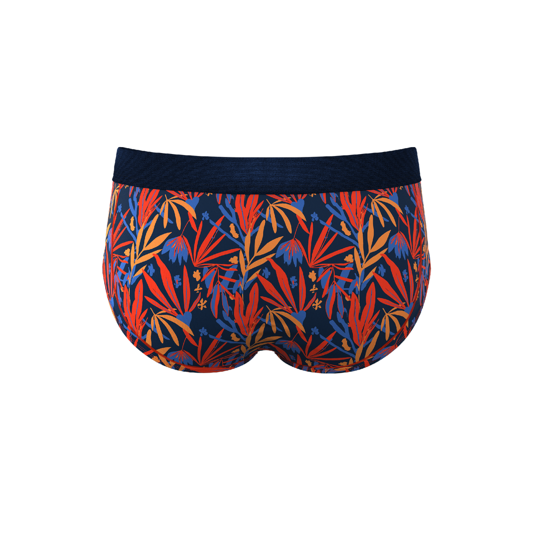 Shinesty "San Diego Sunrise" Tropical Foliage Briefs with Ball Hammock® Pouch