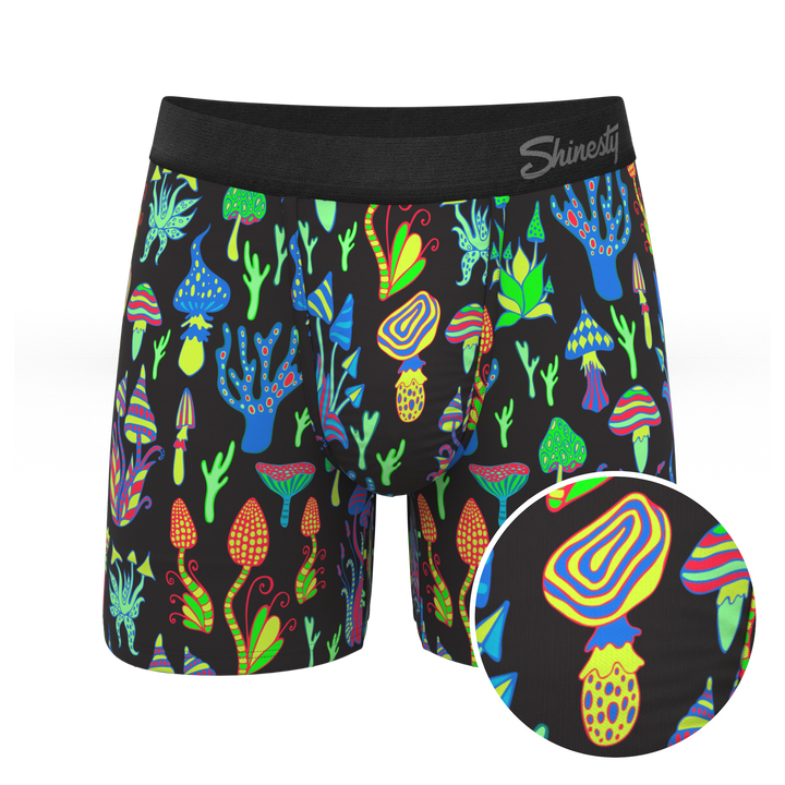 Shinesty "The Super Shroom" Neon Mushrooms Ball Hammock® Pouch Underwear