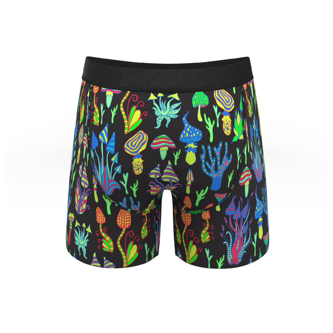 Shinesty "The Super Shroom" Neon Mushrooms Ball Hammock® Pouch Underwear