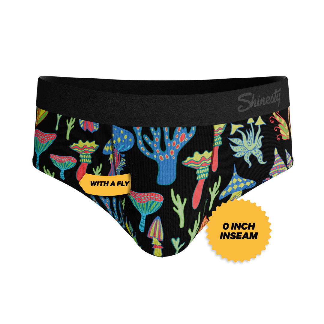 Shinesty "The Super Shroom" Neon Mushrooms Ball Hammock® Pouch Underwear Briefs