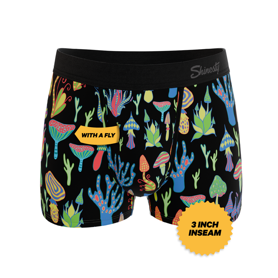 The Super Shroom: Neon Mushroom Trunks with Ball Hammock® Pouch Underwear