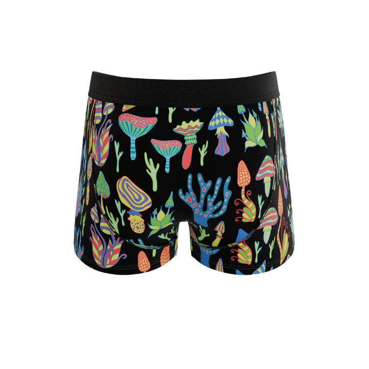 The Super Shroom: Neon Mushroom Trunks with Ball Hammock® Pouch Underwear