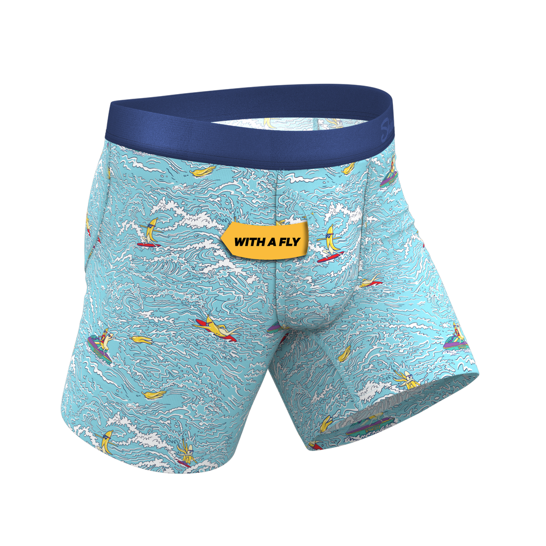 Shinesty "Surfin' Turf" Surfer Ball Hammock® Pouch Underwear with Fly