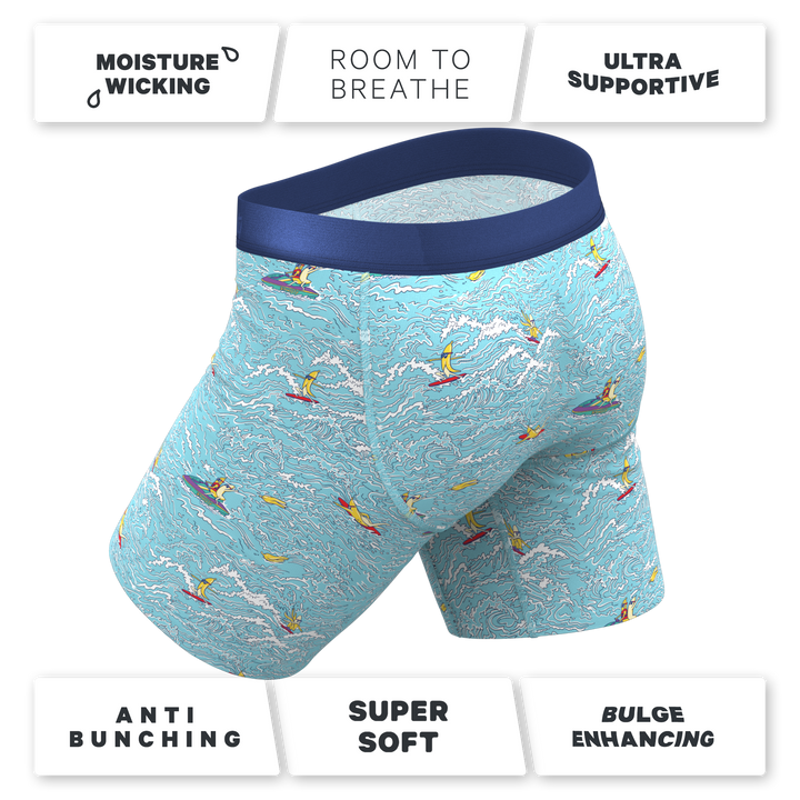Surfin' Turf: Long Leg Ball Hammock® Pouch Underwear with Fly