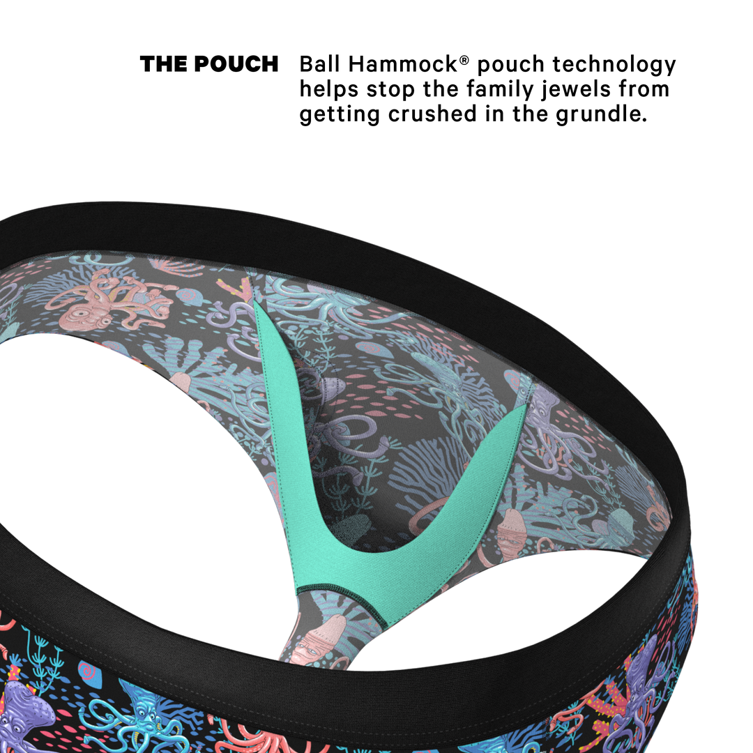 The Swollen Tentacles Octopus Ball Hammock® Briefs - Shinesty Pouch Underwear