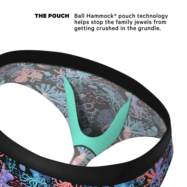 The Swollen Tentacles Octopus Ball Hammock® Briefs - Shinesty Pouch Underwear